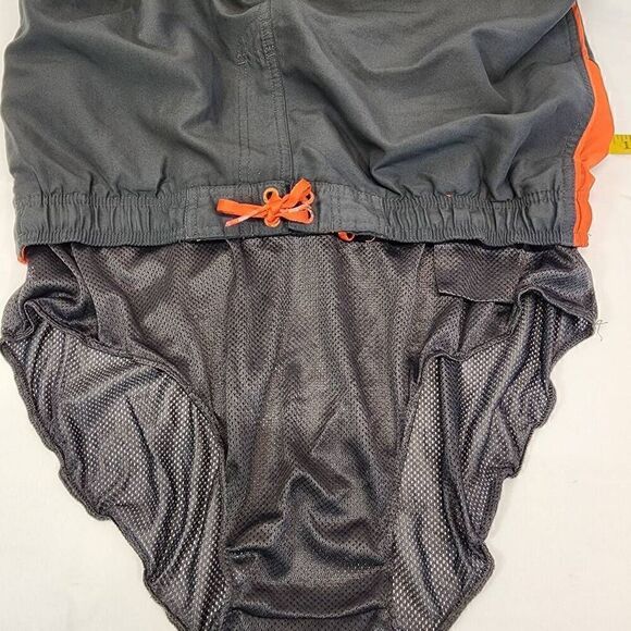 Nike Swim Trunks Mens Gray Orange Board Shorts Size Large E15 - Picture 7 of 8